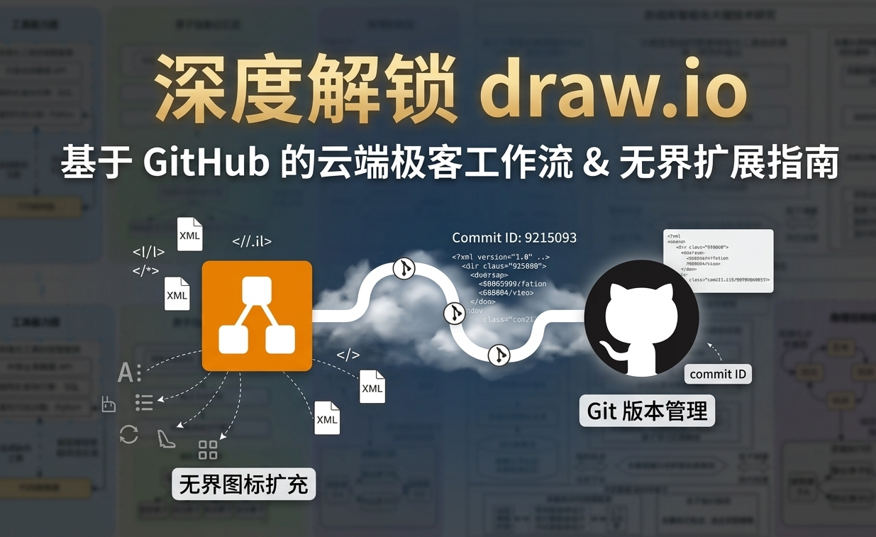 告别平庸绘图：基于 Draw.io + GitHub 的全云端工作流与无界图标库